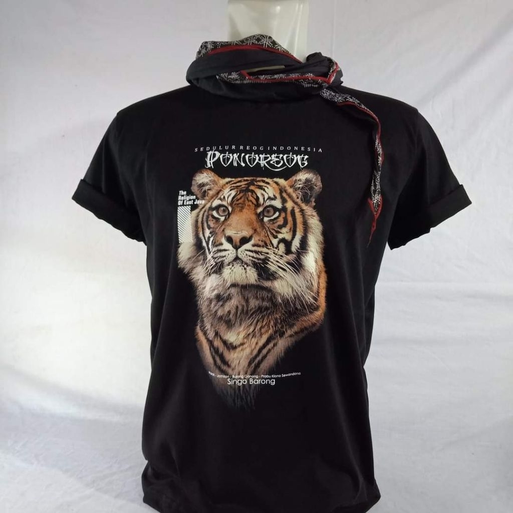 kaos singo barong / kaos macan / kaos reog / kaos Ponorogo / jiegex / jegex / kutumas