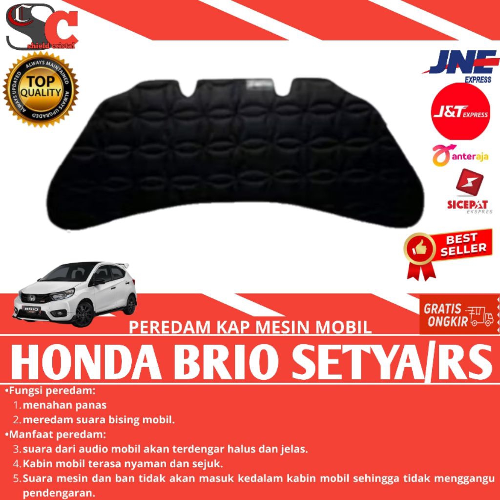 PEREDAM KAP MESIN MOBIL BEST ORIGINAL (PNP)HONDA BRIO SETYA/RS TAHUN 2018-2024