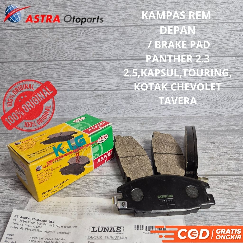 KAMPAS REM DEPAN / BRAKE PAD 1SET PANTHER 2.3 2.5 / TOURING / KAPSUL / KOTAK LM LV LS / GRAND PICK U