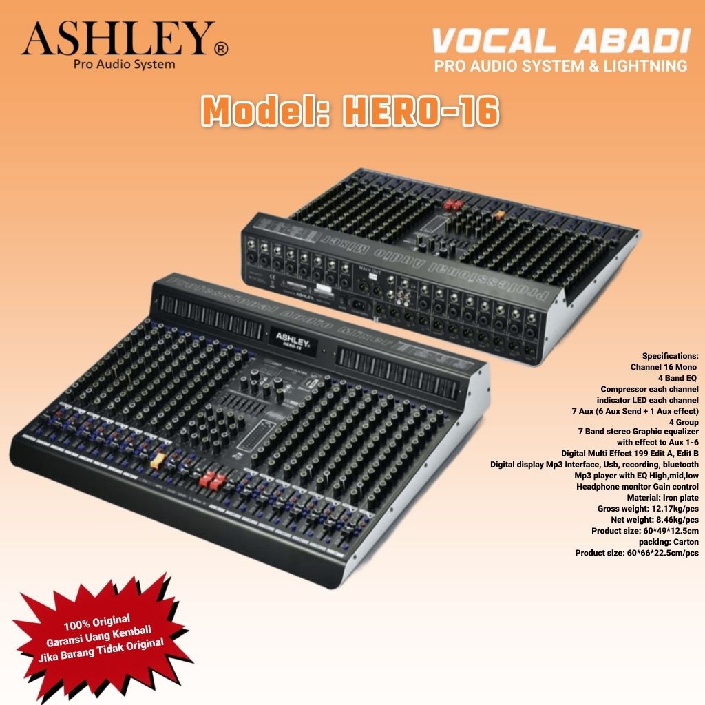 MIXER AUDIO ASHLEY HERO 16
