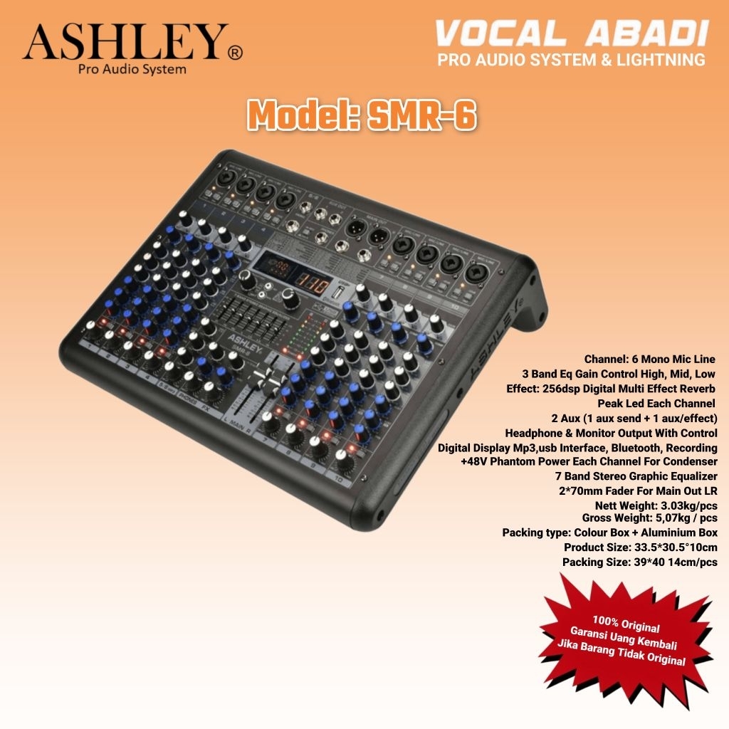 MIXER AUDIO ASHLEY SMR - 8