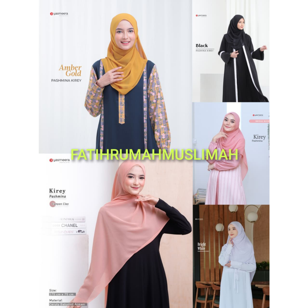 JILBAB DEWASA / JILBAB YASMEERA / PASHMINA KIREY 2.0 / PASHMINA KIREY 2.0 / JILBAB PASHMINA / YASMEE