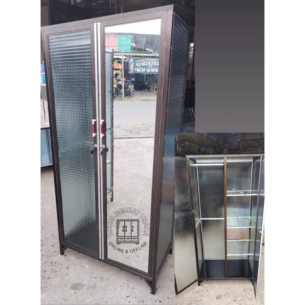 Lemari Pakaian Kaca Aluminium ACP
