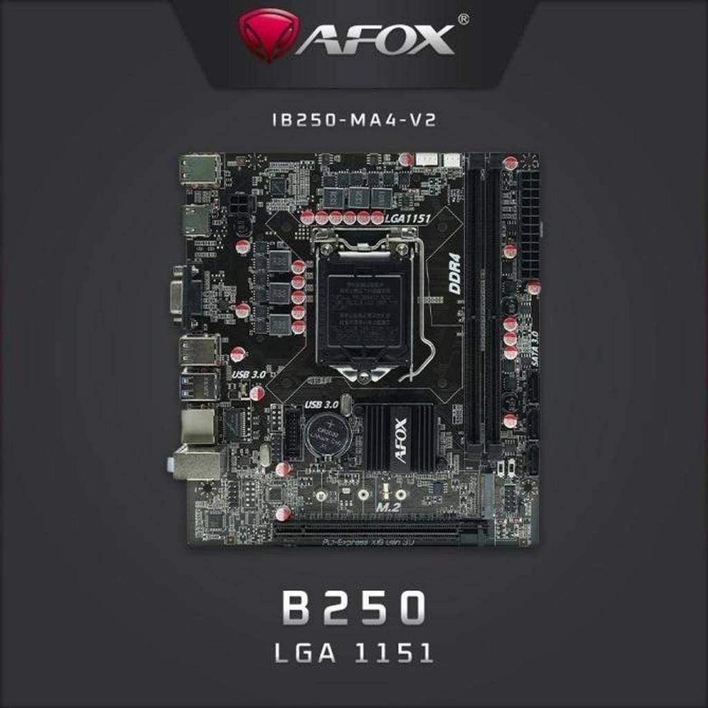 MOTHERBOARD AFOX B250 MA4-V2 LGA 1151 GEN 6-9