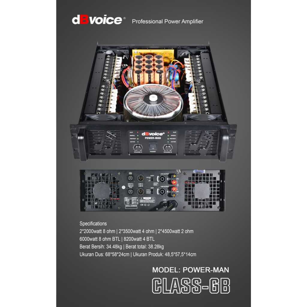 Power Amplifier dBvoice POWER MAN Class GB / Power Class GB Termurah
