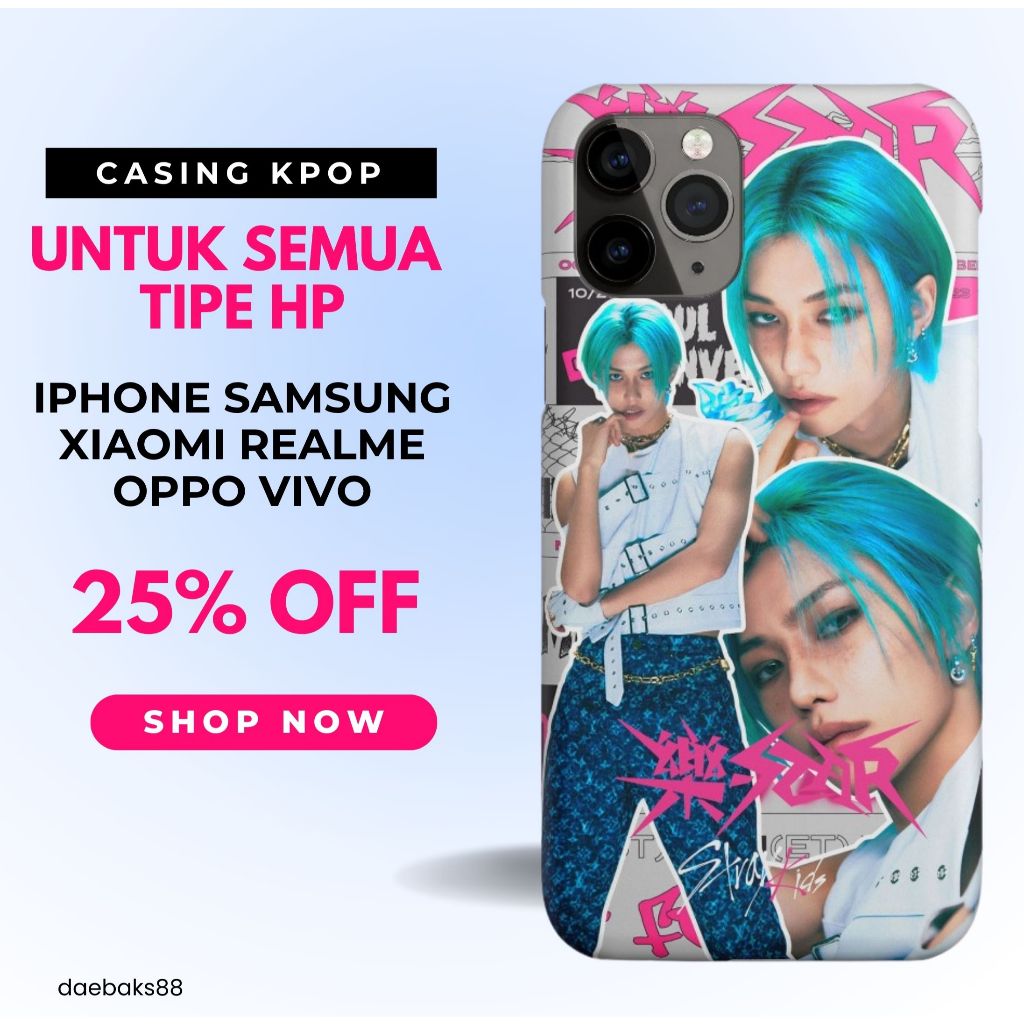 CASING HANDPHONE PREMIUM HARDCASE SOFTCASE ANDROID iPHONE STRAY KIDS ROCK STAR FELIX