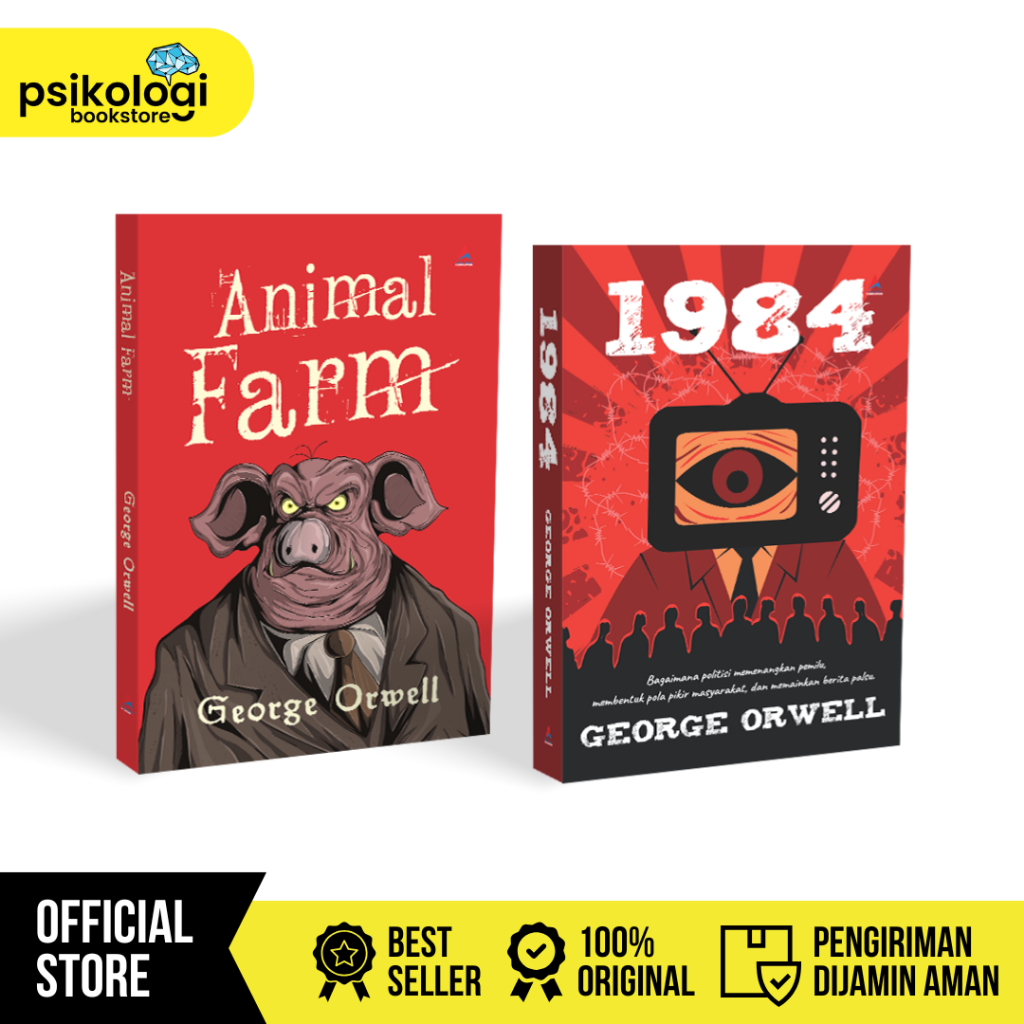 Special Bundling Orwell Version : 1984 & Animal Farm - Psikologi Bookstore