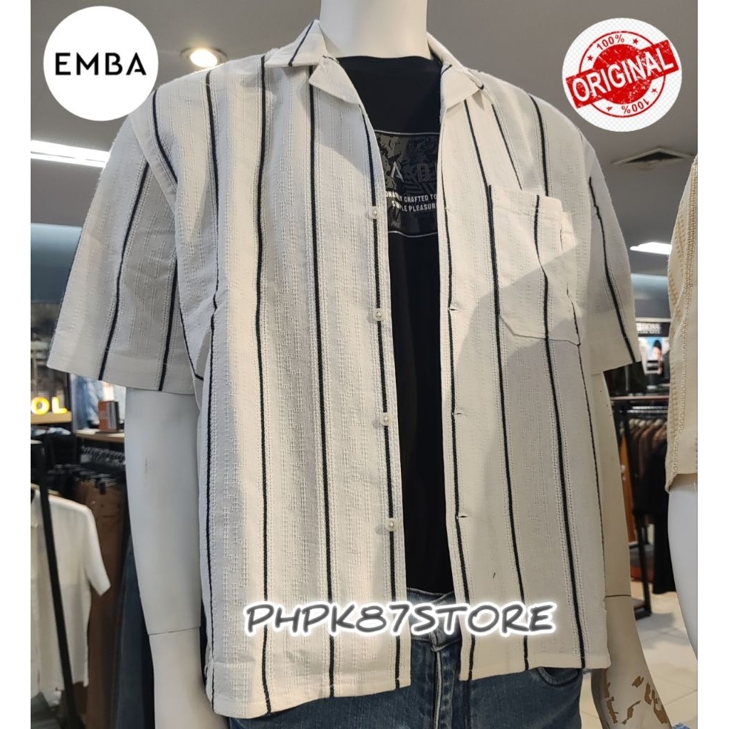 KEMEJA PENDEK EMBA JEANS ORIGINAL