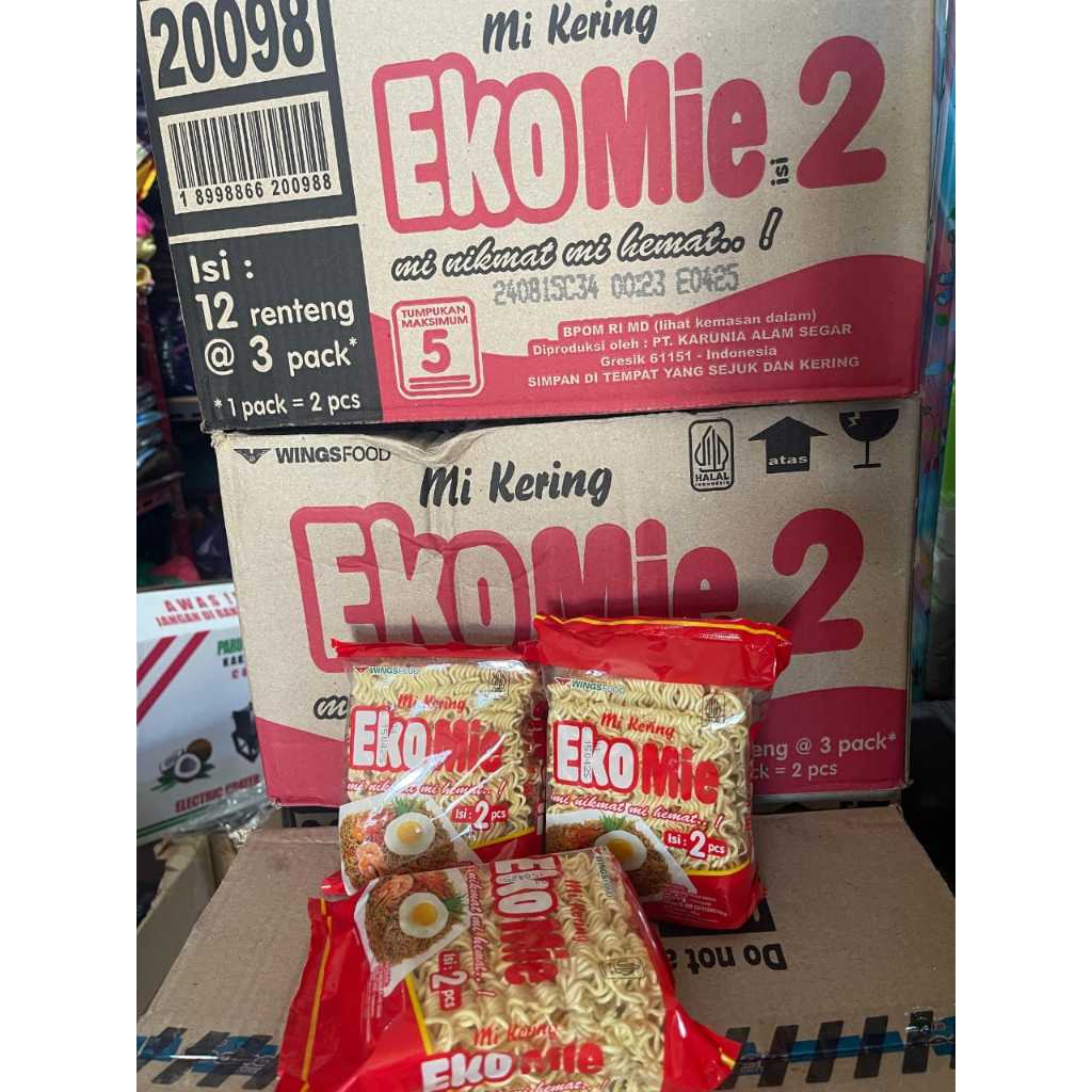 Eko Mie 2 Eko Mie Renteng 1 karton isi 36 Pcs