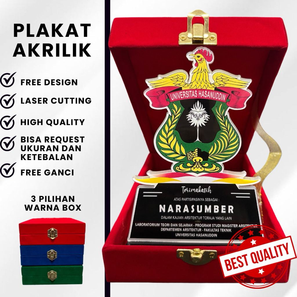 Plakat akrilik | Plakat Cenderamata Magang | plakat PKL | plakat custom termurah PREMIUM