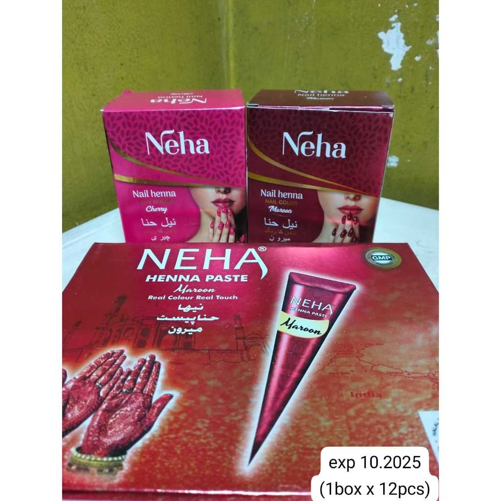 NEHA Henna paste Maroon 1 bok isi 12 pcs @ gr