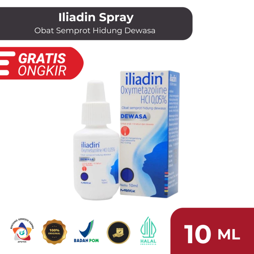 Iliadin Spray 10ml/ Obat Semprot Hidung Dewasa