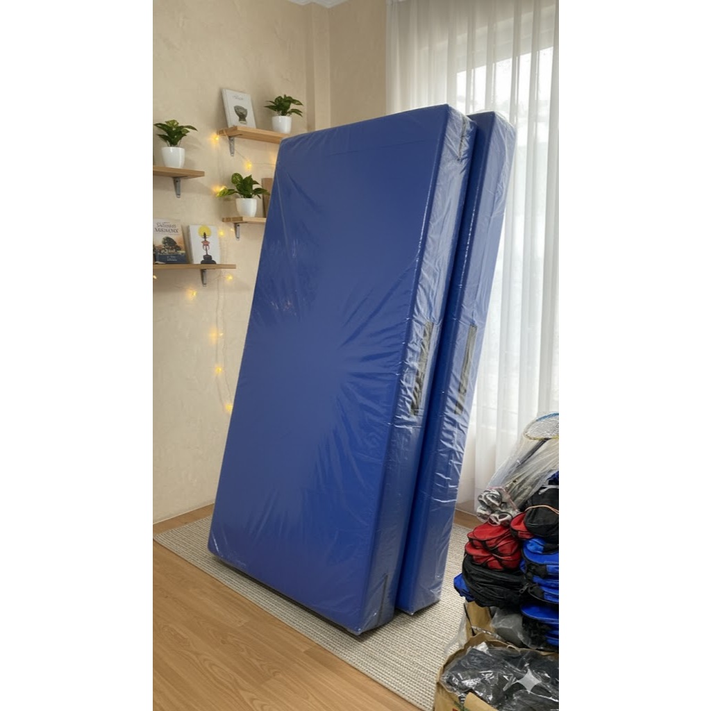 Matras Senam Lantai - Matras Busa Rebonded - Matras Olahraga Untuk Sekolah Tebal 20cm Uk 100x200 CM