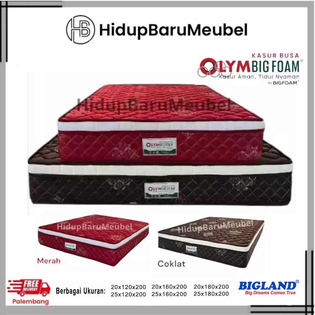 BUSA OLYMBIG FOAM By Bigland  / Tempat Tidur Full Busa Berkualitas / Kasur Busa Olymbigfoam Produksi