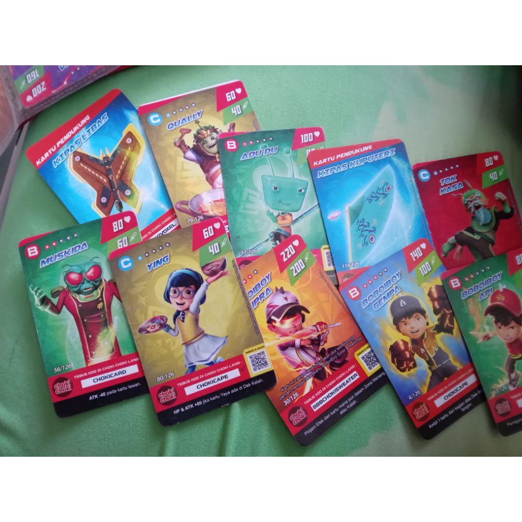 kartu choki choki boboiboy