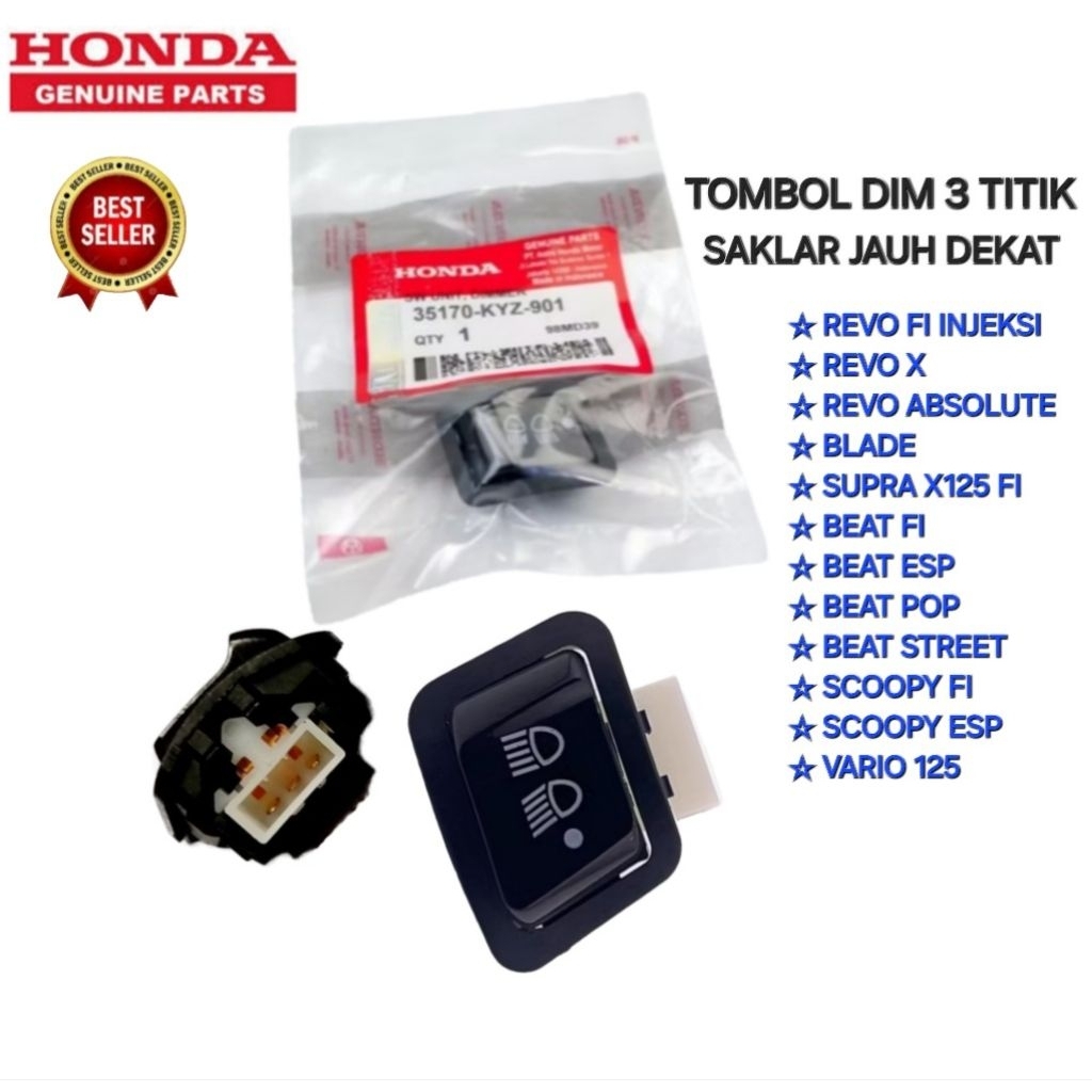 TOMBOL DIM 3 TITIK SAKLAR JAUH DEKAT 3 MODE REVO FI INJEKSI REVO X REVO ABSOLUTE BLADE SUPRA X125 FI