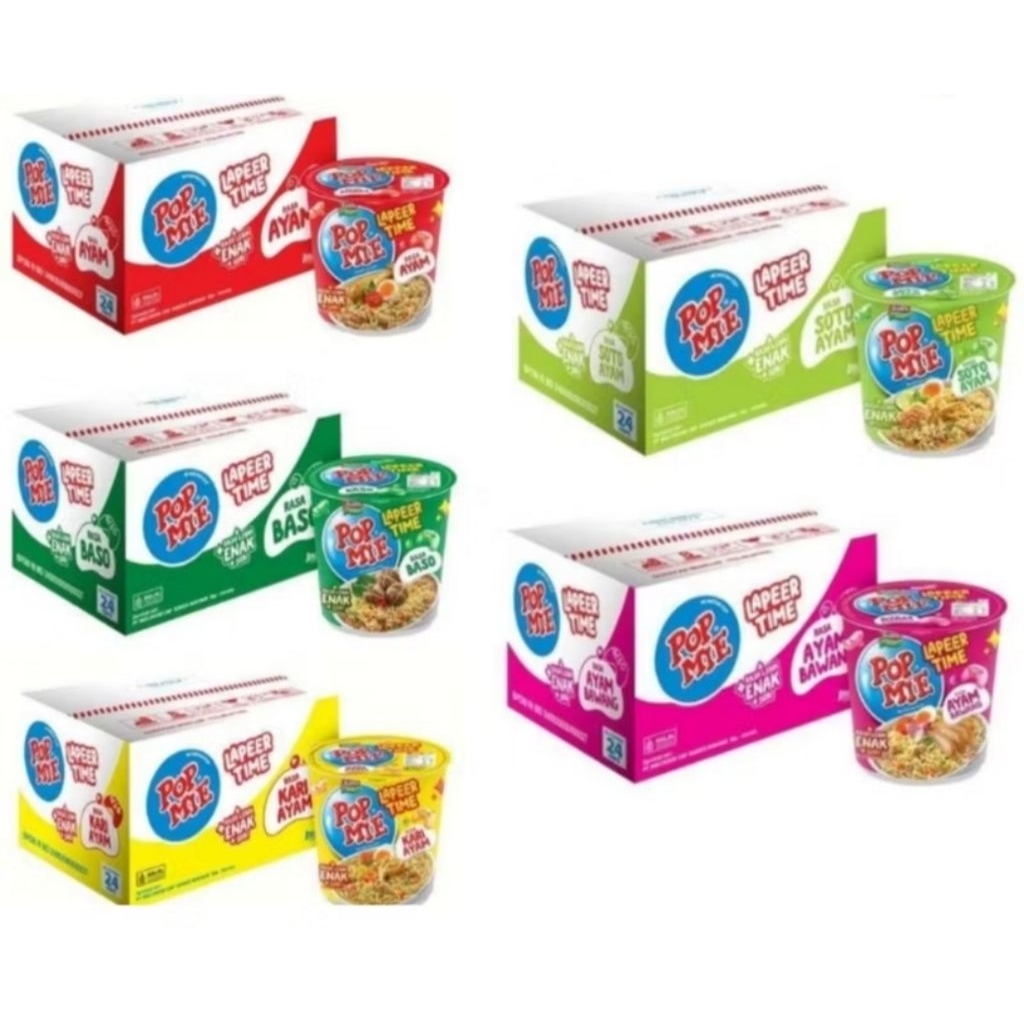 POP MIE BESAR 1DUS ISI 24PCS-POP MIE SOTO BASO AYAM BAWANG KARI AYAM