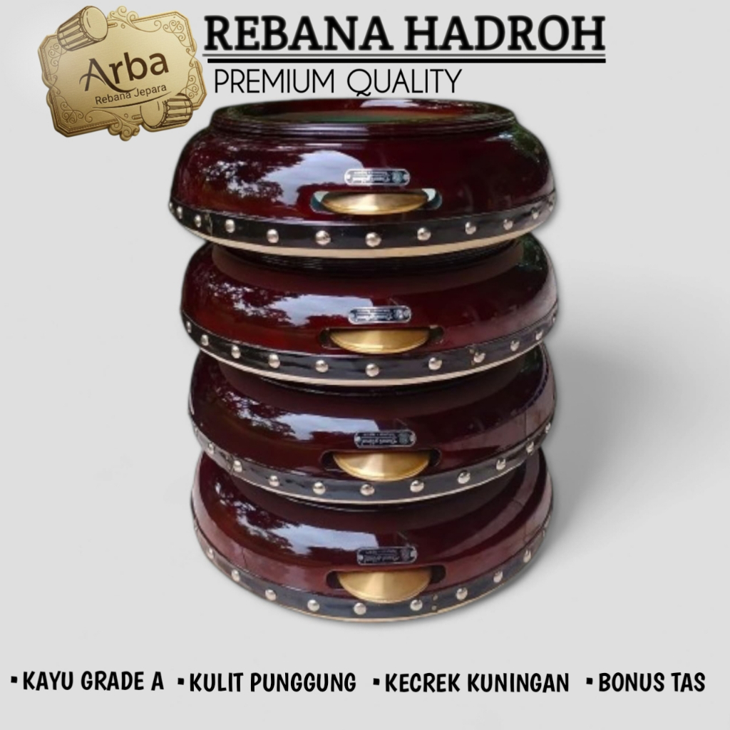 Rebana Hadroh Jepara asli / Rebana kualitas Grade A / Rebana Hadroh 30 cm 32 cm 33cm