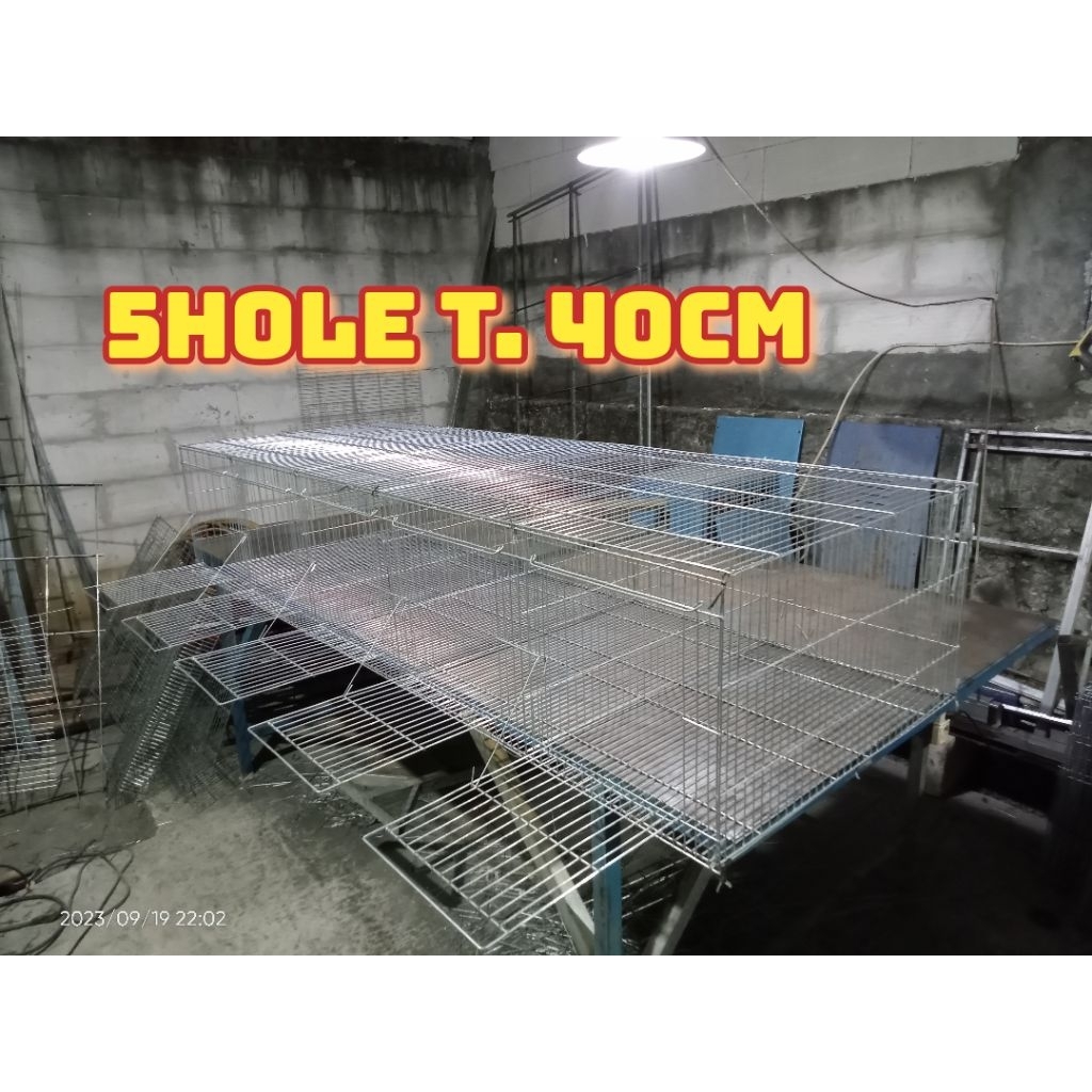 Kandang Kelinci 5 hole Galvanis T.40cm Full Panel