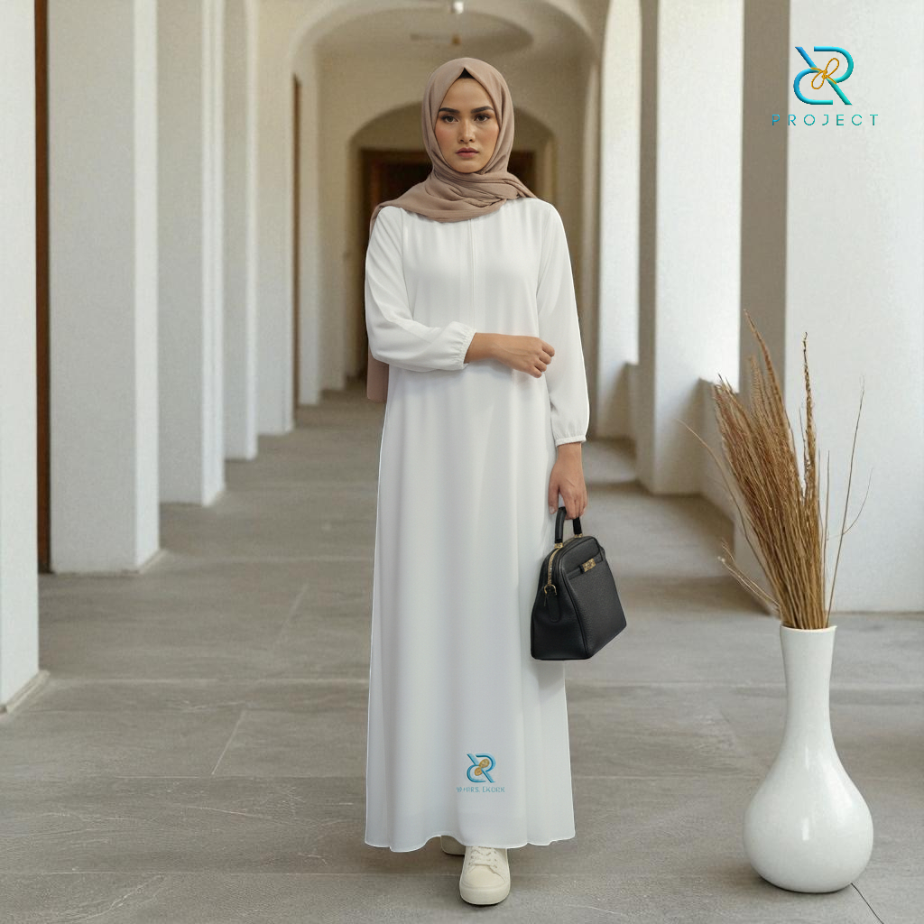 D&R PROJECT _ Acc GAMIS BASIC ONDIN DRESS Gamis Basic Polos Premium Size S M L XL BAHAN SHAKILA HQ