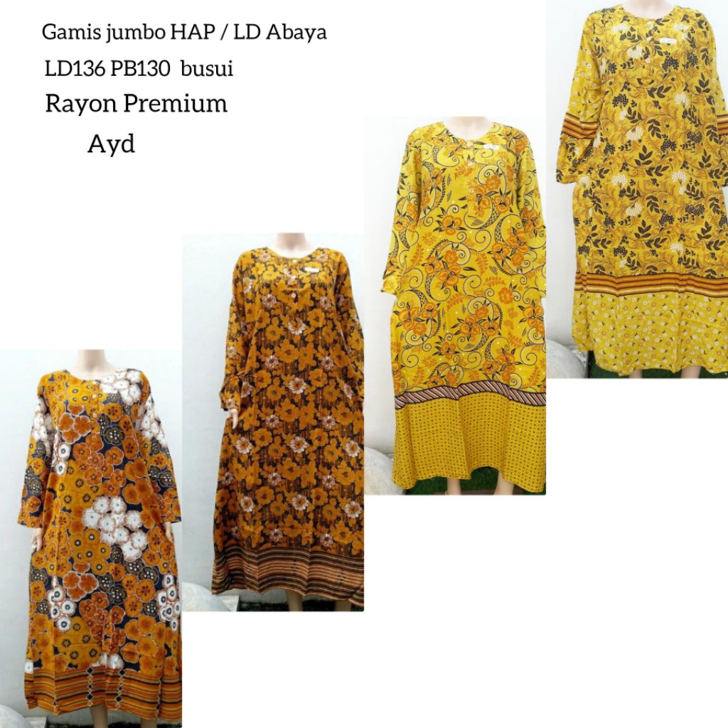 Longdress Abaya Sogan jumbo HAP bumil busui