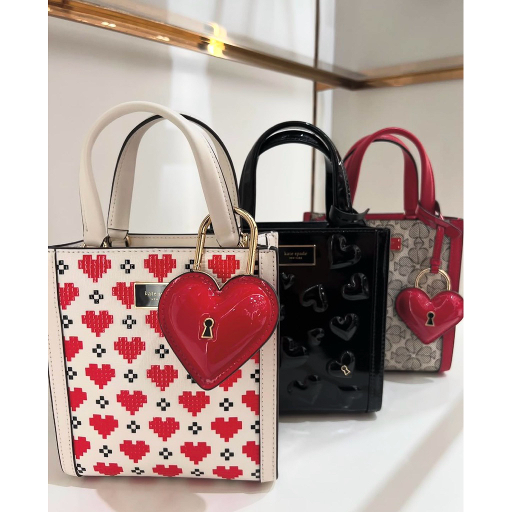 TAS SLEMPANG SLINGBAG KS LOVE PIXEL HEART MINI TOTE BAG
