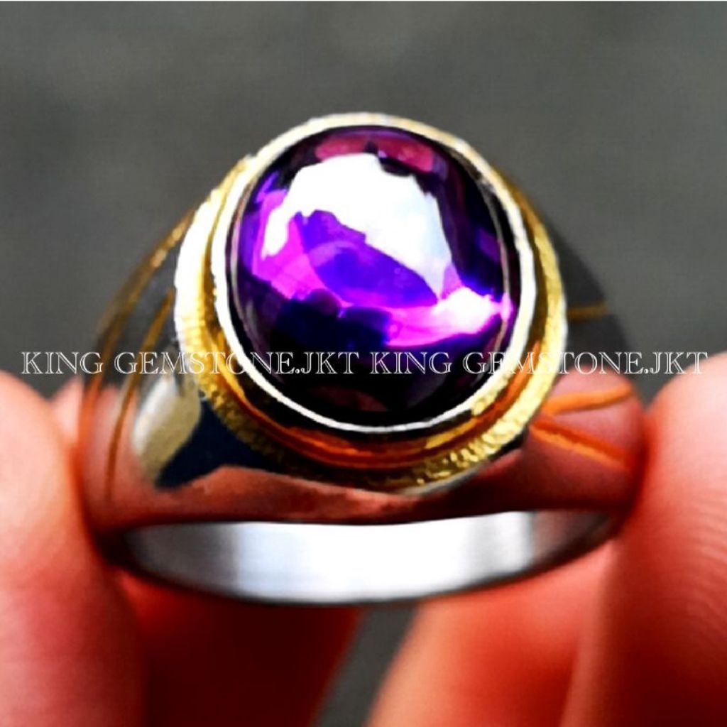 Batu Akik Kecubung Bungur//Kecubung Ungu Super Mewah Termurah Super Crystal HQ asli