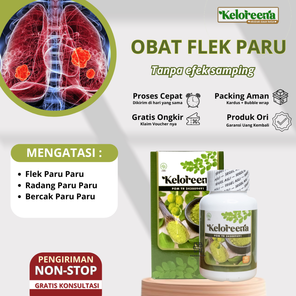 Keloreena Obat Flek Paru Paru Anak Dewasa Tb Paru Radang Tenggorokan Sesak Nafas Asma Bronkitis ISPA