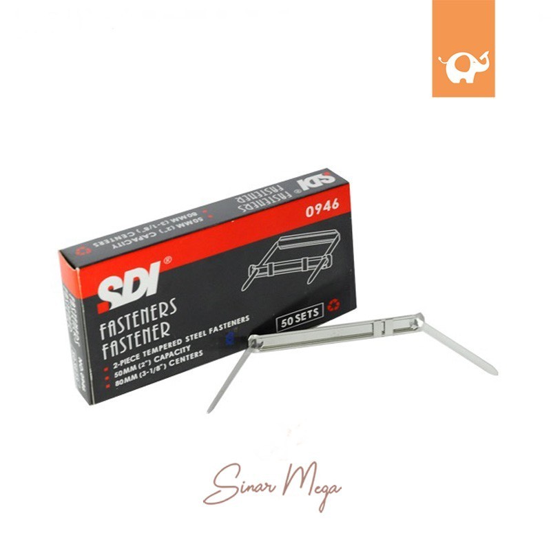 SDI Penjepit Pengikat Kertas Berlubang Paper Fastener Map Snaelhekter Snelhekter Tipe 0946
