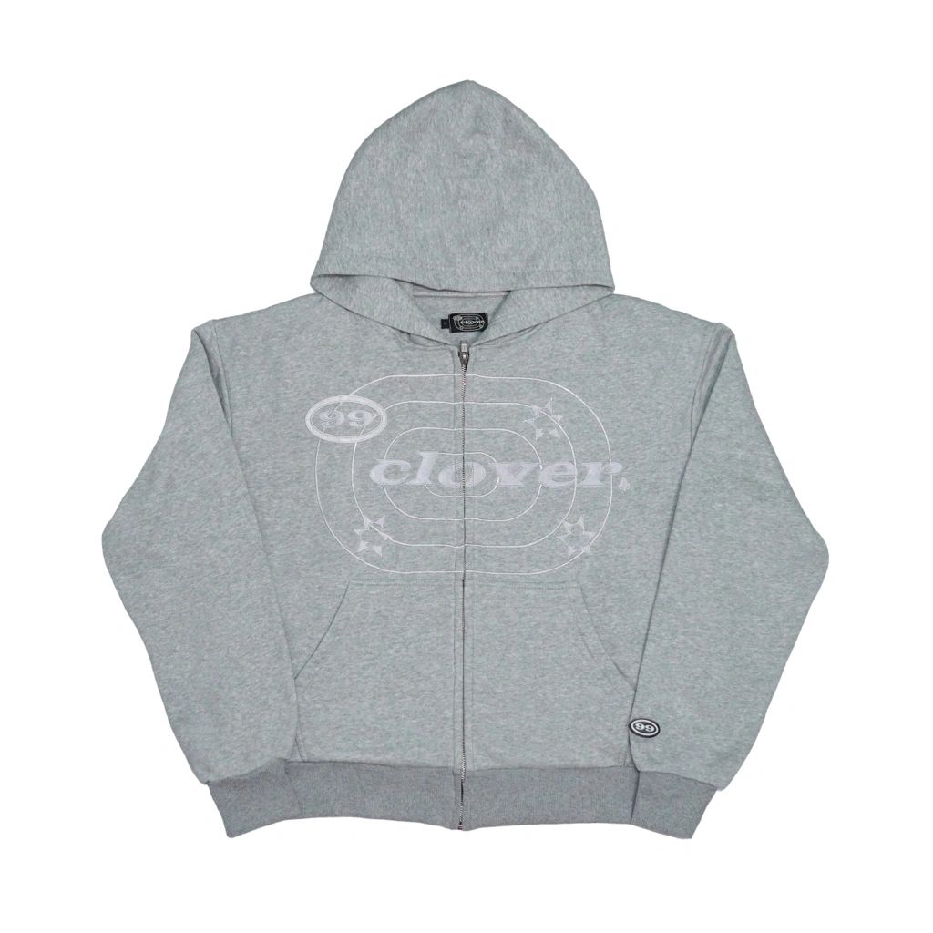 99clover - Hoodie Zip Grey Size M