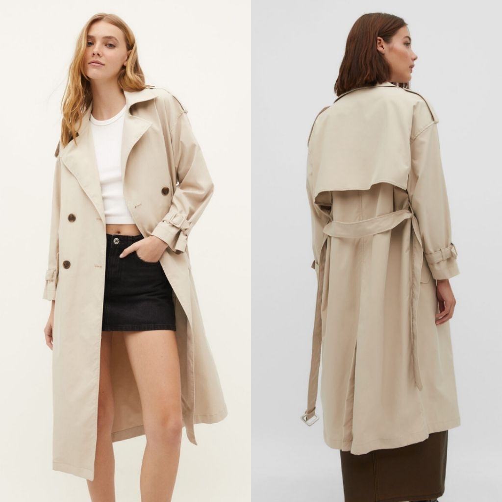 STRADIVARIUS TRENCH COAT WITH BELT BARU ASLI ORIGINAL