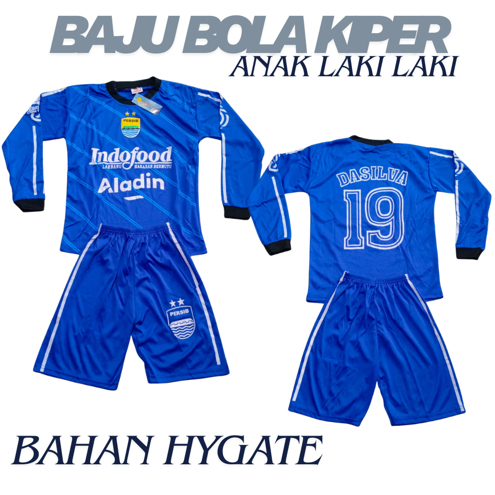 Setelan baju kiper bola persib bandung/ baju kiper bola anak laki laki lengan panjang