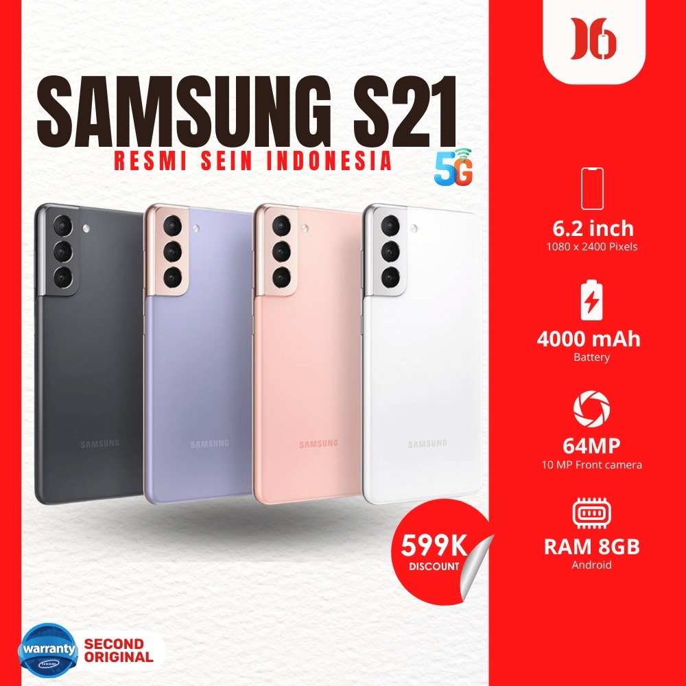 SEIN SAMSUNG Galaxy S21 5G Second Fullset 8/128GB - 8/256GB - All Provider | Mire Gadget