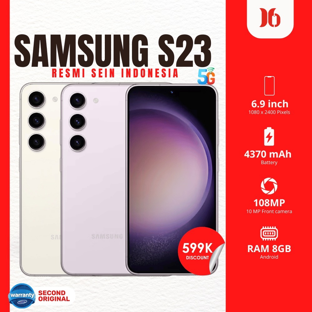 SEIN SAMSUNG Galaxy S23 5G Second Fullset 8/128GB - 8/256GB - All Provider | Mire Gadget