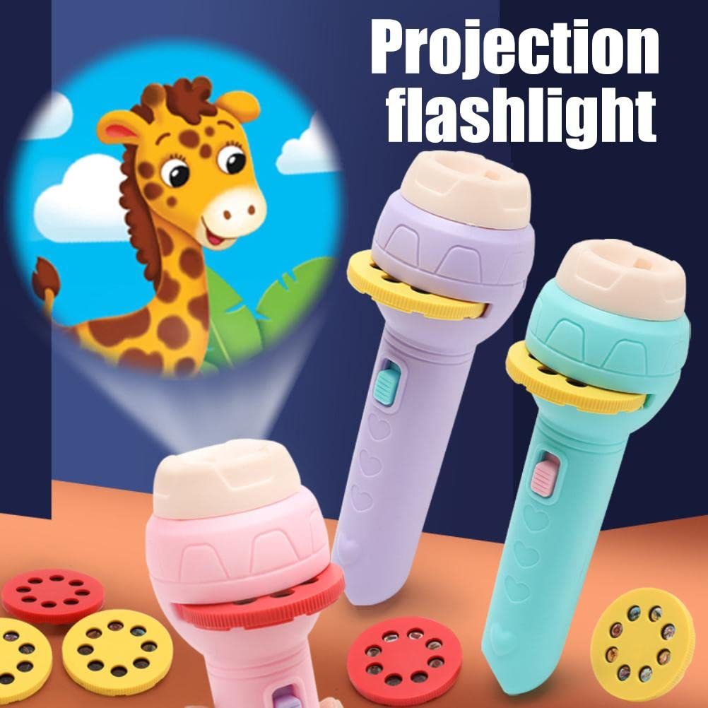 Mainan Anak Senter Proyektor Gambar Karakter / Fun Flashlight / Proyektor Dengan 3 Piringan Gambar