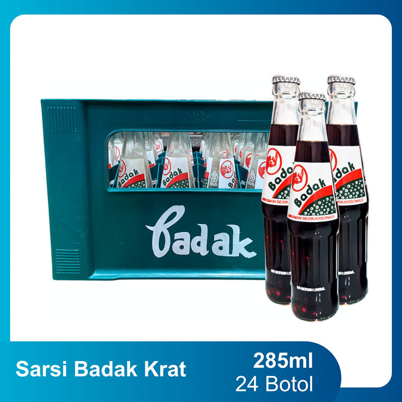 MINUMAN SARSI BADAK KRAT HARGA 1KRAT ISI 24 BOTOL PER BOTOL 285ML