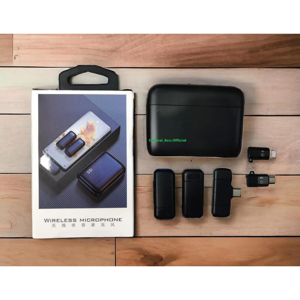 { Central } Mic Youtuber Mixio 3in1 2 mic / Mic Mini / Mic kecil tanpa Kabel bahan bagus