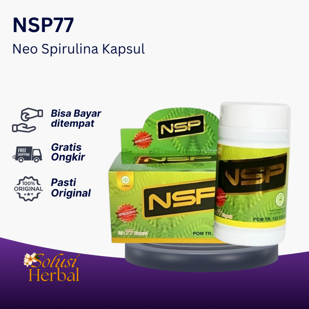 Sherin Neo Spirulina 77 (NSP) ORIGINAL isi 77 Kapsul / Spirulina Nsp 77