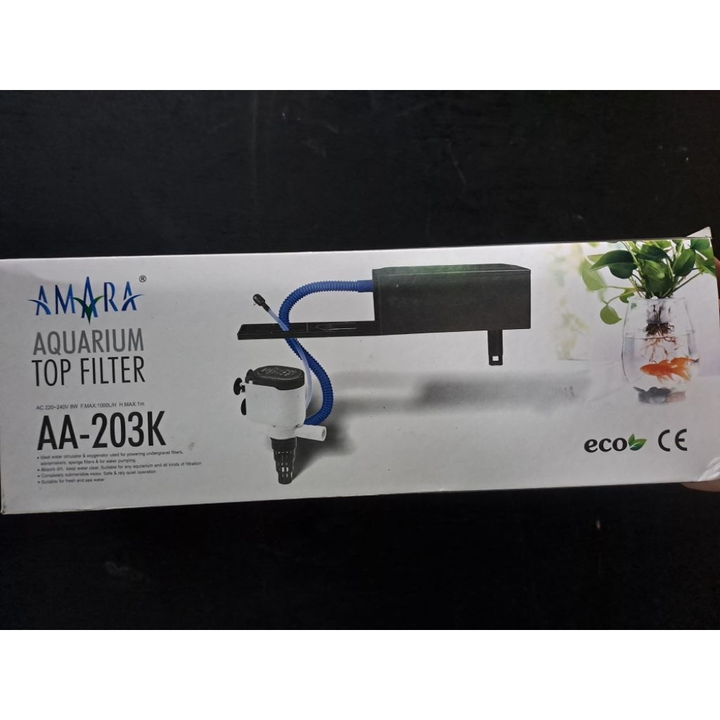 Top Filter Amara AA-203K / Top Filter Amara / Pompa Saringan Akuarium / Saringan Air Akuarium