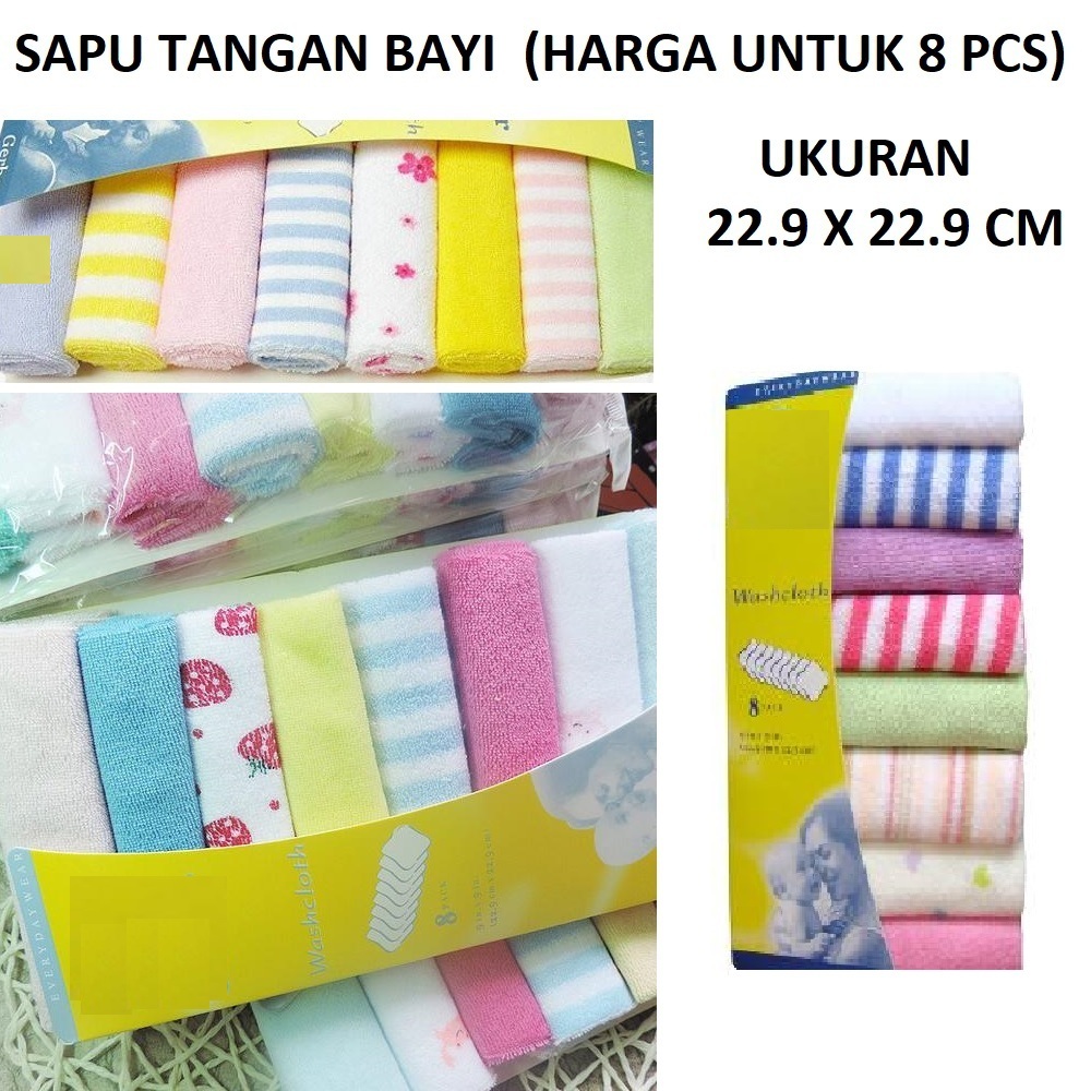 Sapu Tangan Anak Bayi (Washcloth Baby Carter-Handuk Mini Kecil-Saputangan )