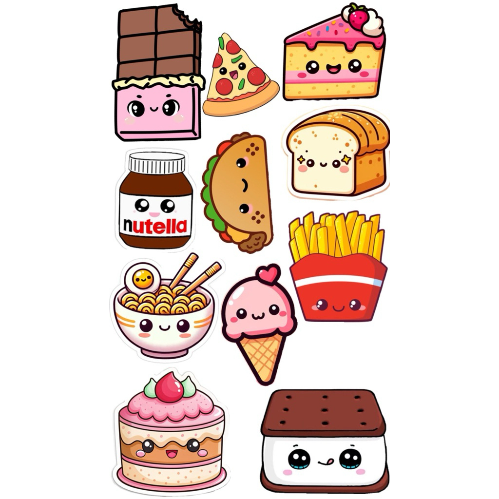 Stiker Food And Drink Asthetic Vinyl Glossy
