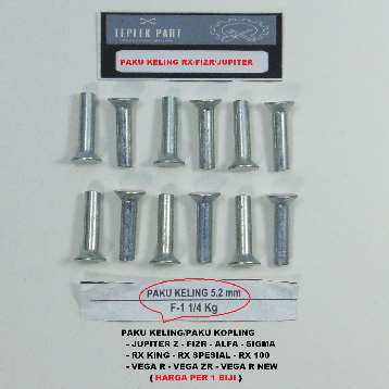Teplekmotor/Paku Keling 5mm/Paku Keling Aluminium/Paku Keling/Yamaha/Rx King Fizr Jupiter Z Vega Zr