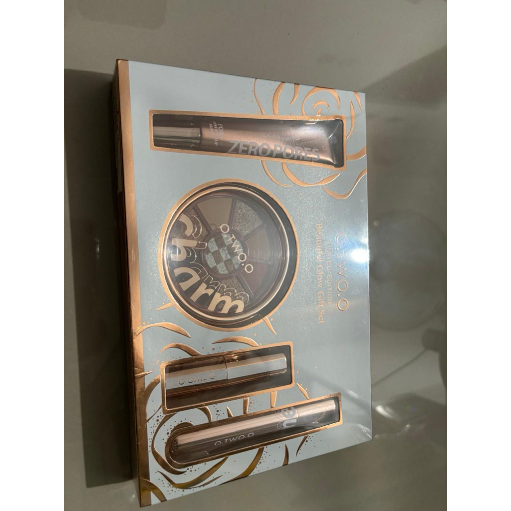 Paket Makeup 4 In 1 OtwoO Primer, Eyeshadow, Maskara & Lipstik