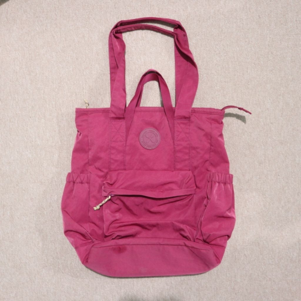 Maroon Tas Jinjing Exsport Daily Casual Totepack | Tas Ransel Wanita Anti Air