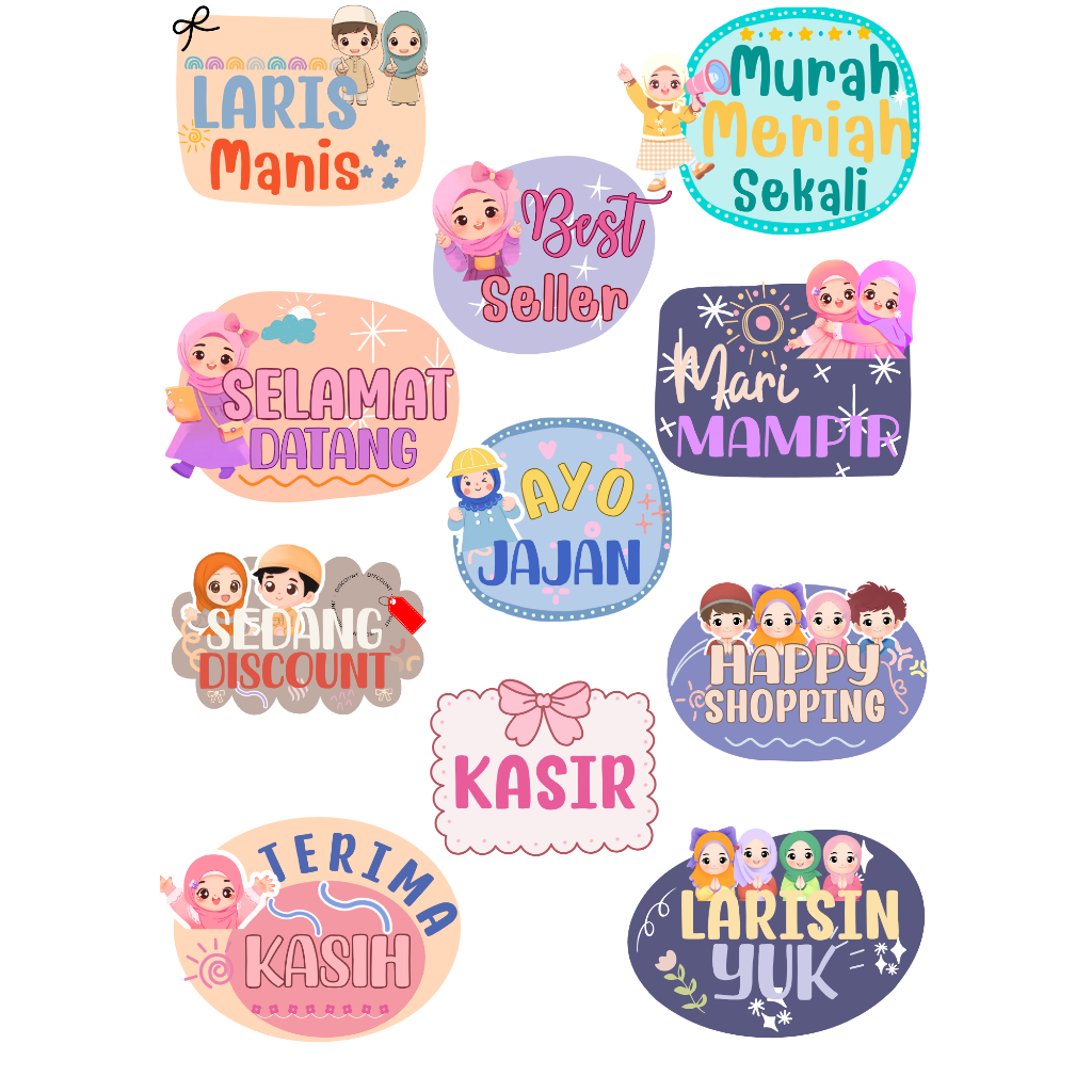 MARKET DAY PHOTOBOOTH PROPS - TEBAL - WATERPROOF