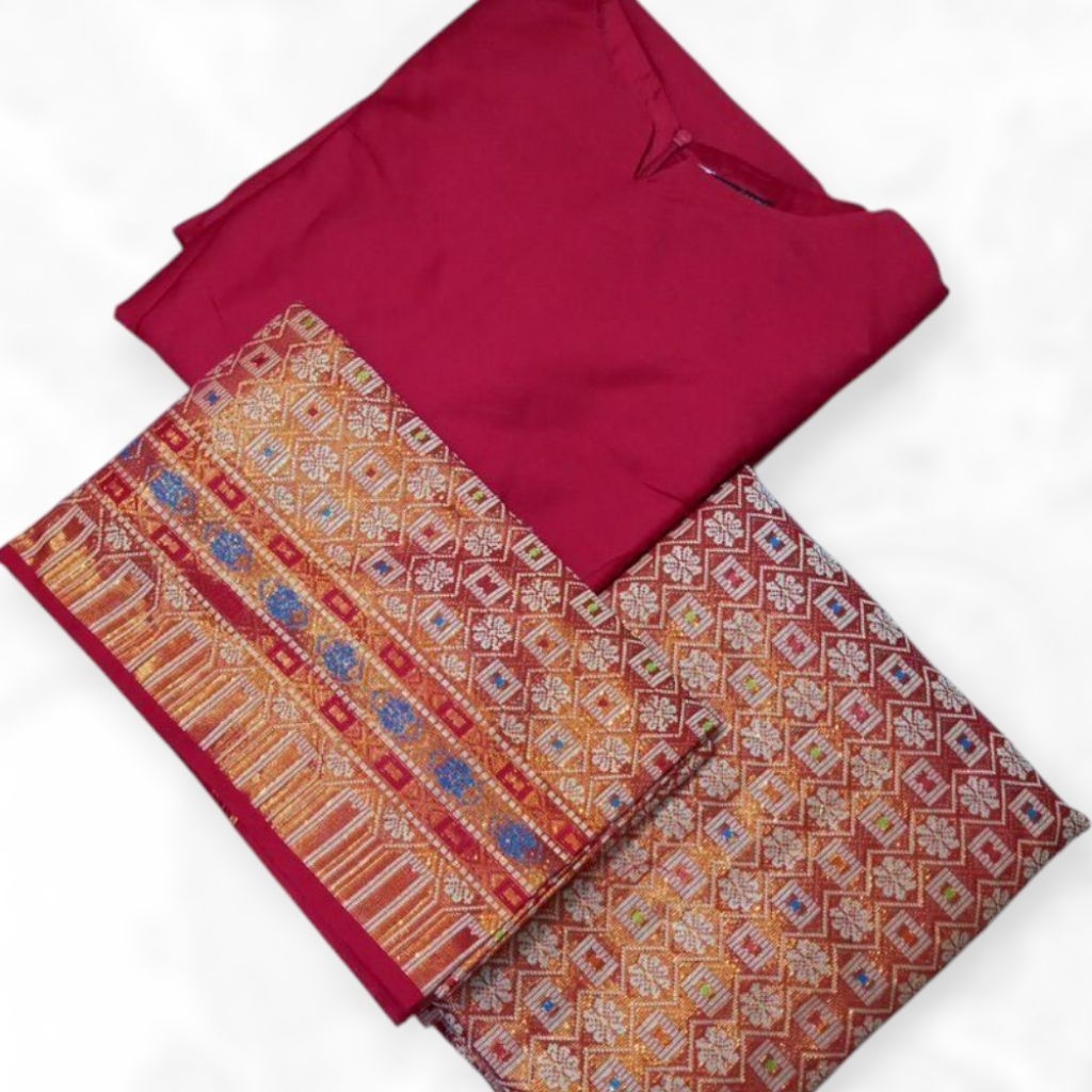 set selendang kebaya songket Siti Nurbaya/stelan baju kurung Melayu Siti Nurbaya/stelan selendang ba