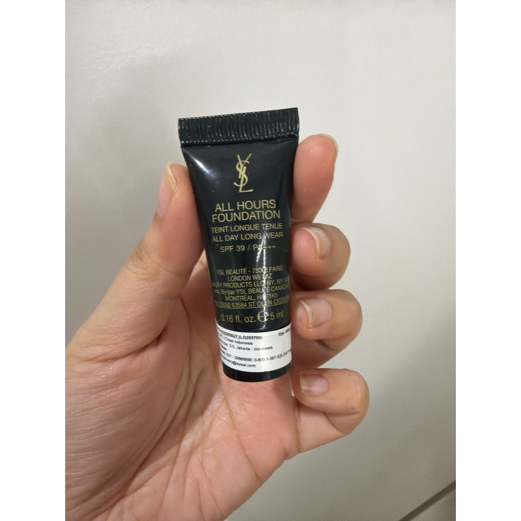 YSL ALL HOURS FOUNDATION TEINT LOUNGE TENUE ALL DAY LONG WEAR SPF 39 / PA +++ 5ml YSL TRAVEL SIZE YS