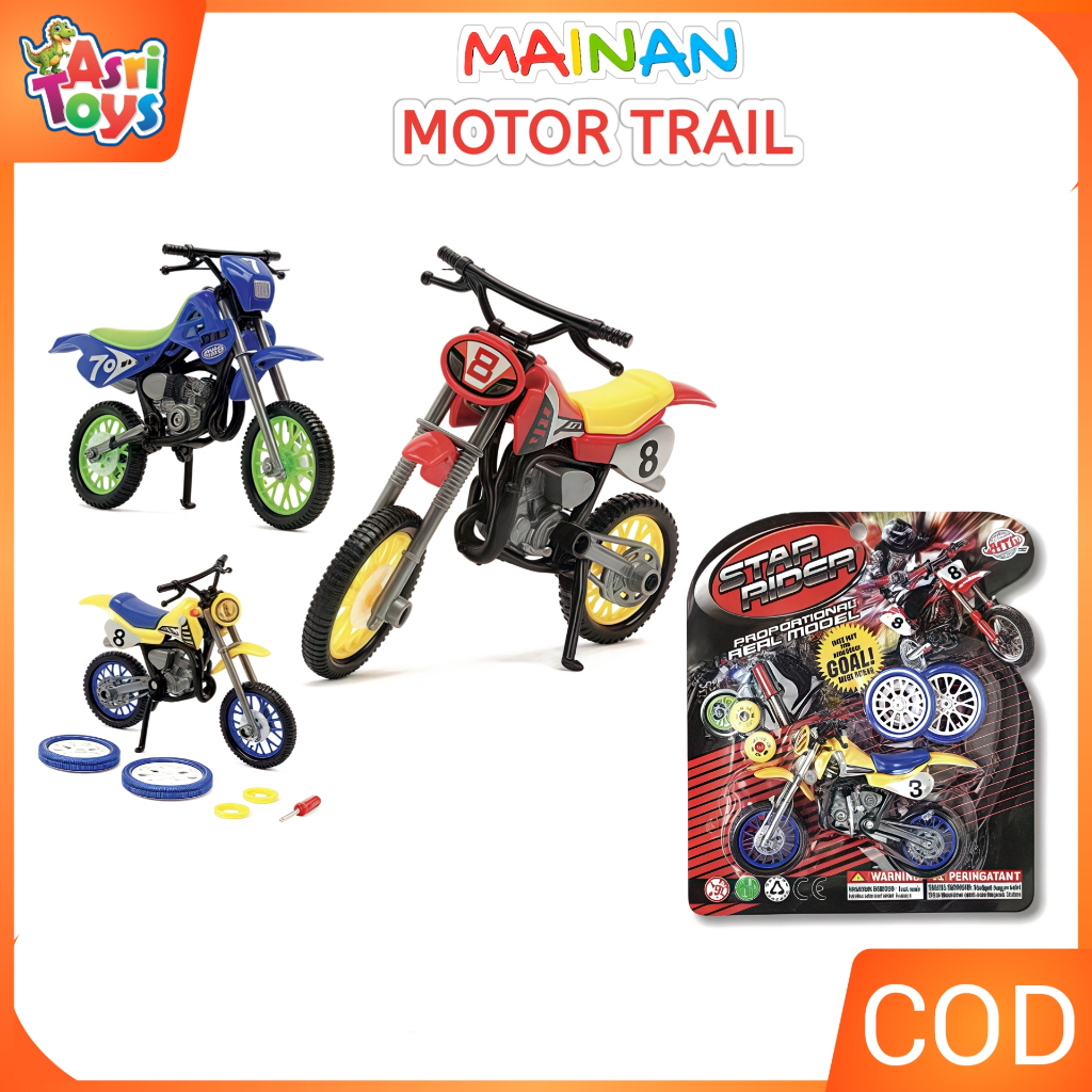 Mainan Anak Motor Cross murah / Motor Trail 323 / Bongkar Pasang Motor