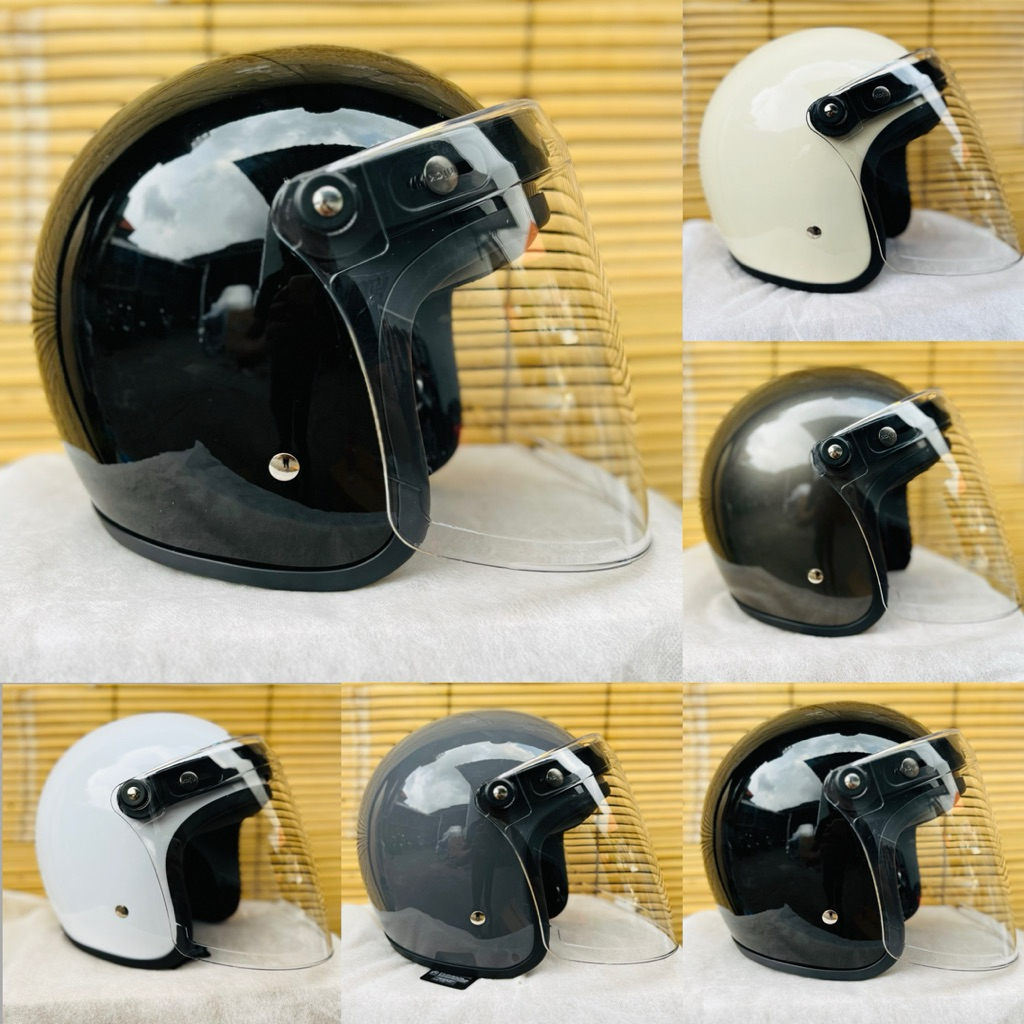 HELM SLIM HEAD ORIGINAL NIELS SPON KULIT | SLIM HEAD SNI | FREE PACKING BOX