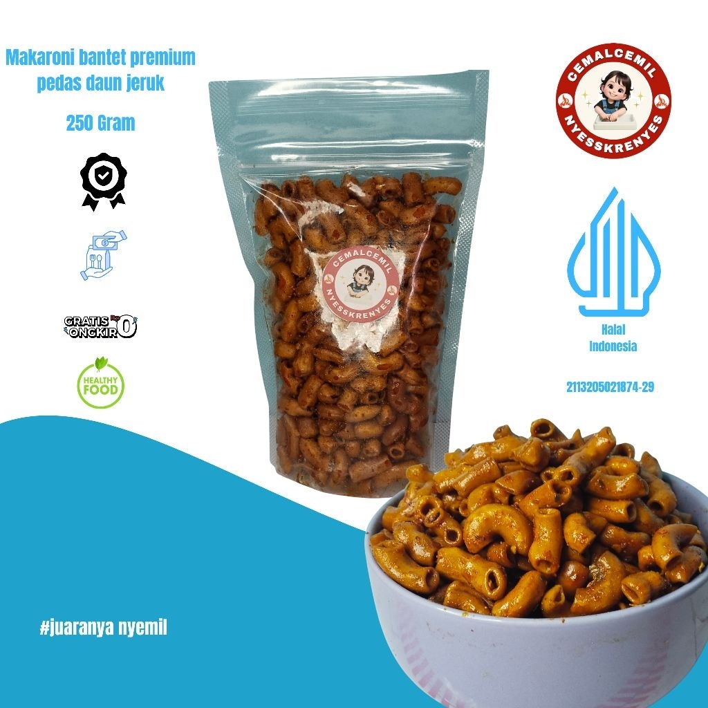 makaroni bantet extra pedas cikruh premium aroma daun jeruk 250 gram - Makaroni YR